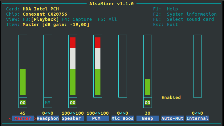 alsamixer